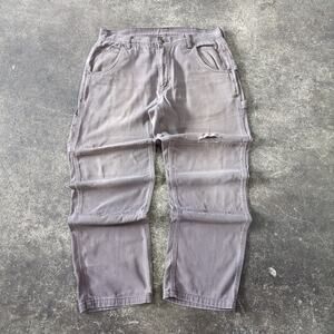Key Double Knee Pants 36x34 Distressed Tan Carpenter Grunge Y2K Work Canvas